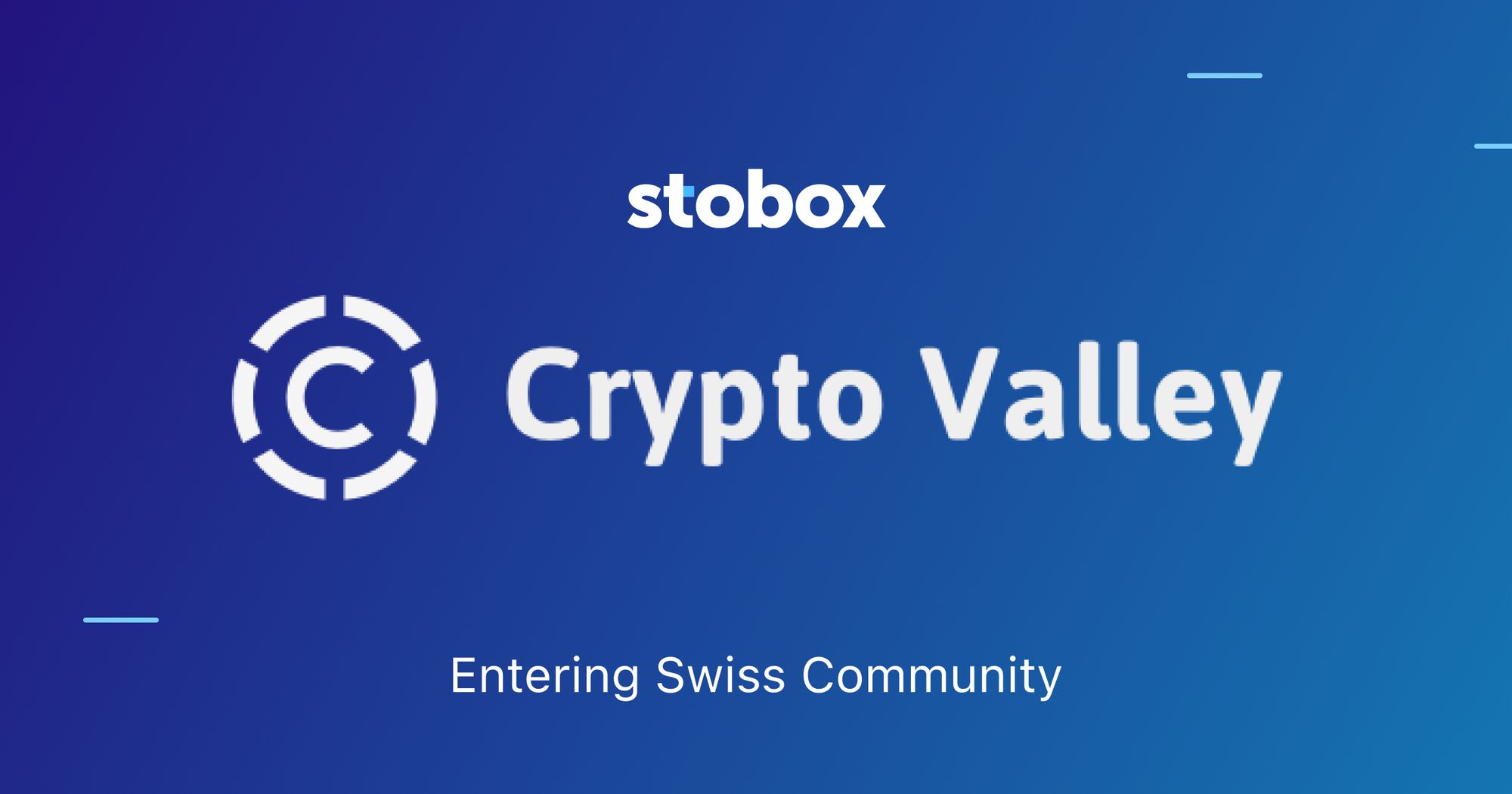 Stobox joins the Crypto Valley Association, leading Switzerland's crypto ecosystem.