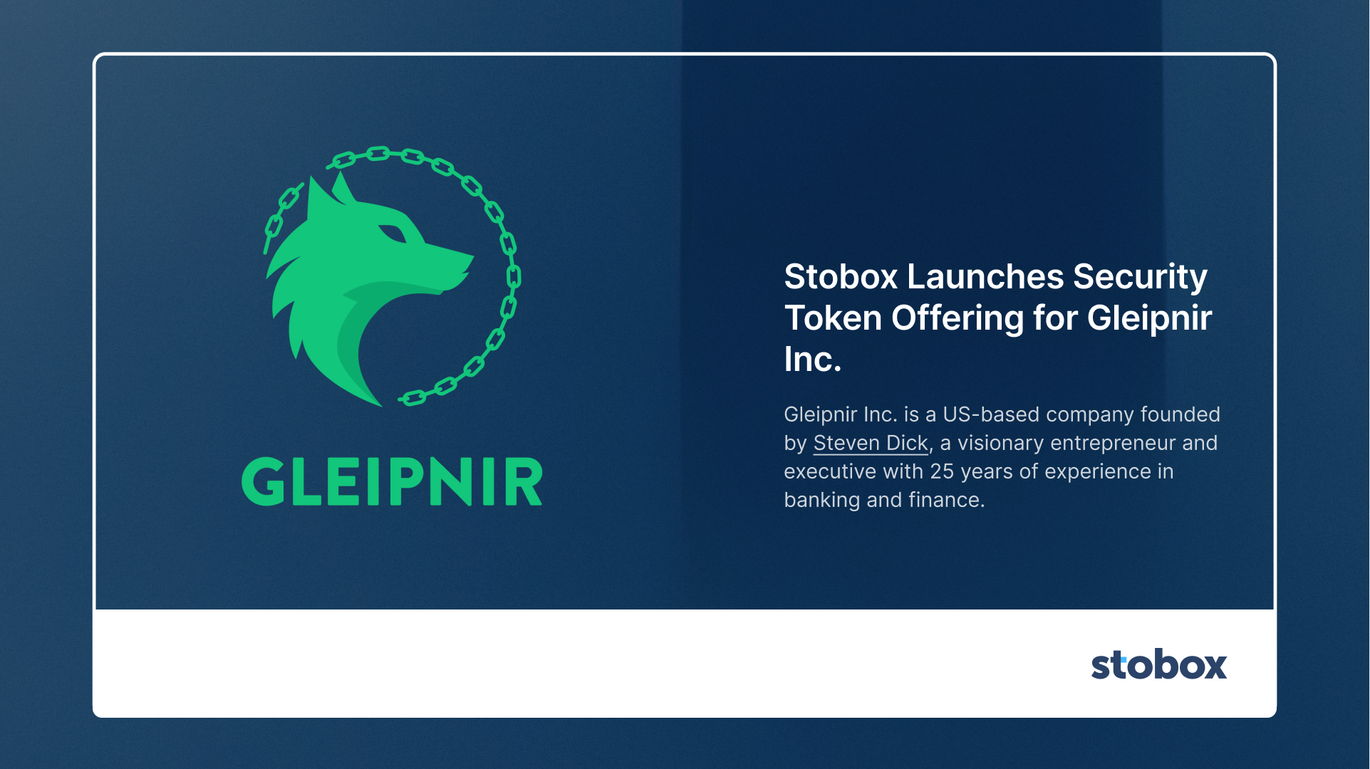 Stobox Launches RWA Security Token Offering for Gleipnir Inc.