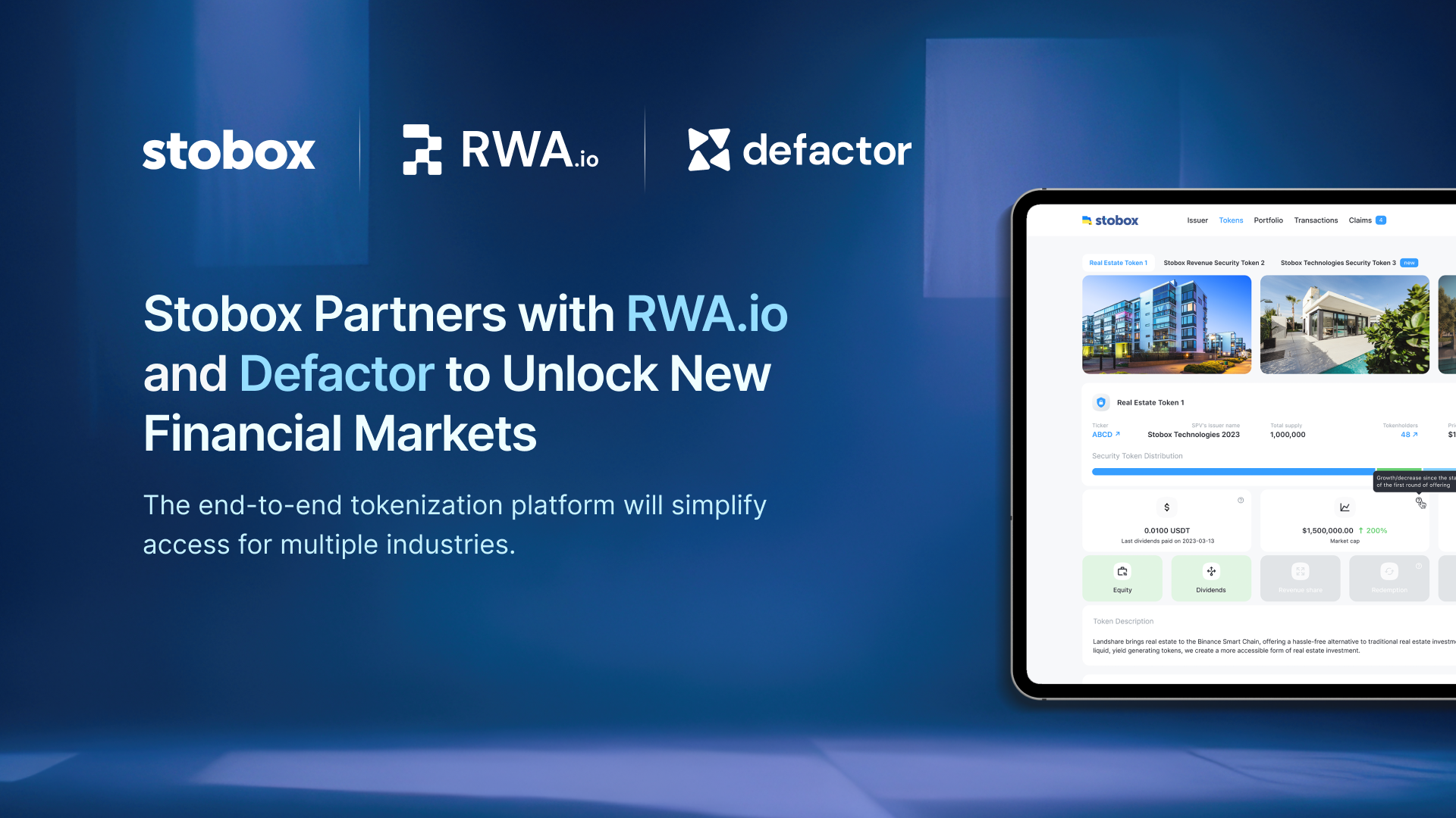 Stobox Partners with RWA.io and Defactor to Unlock New Financial Markets