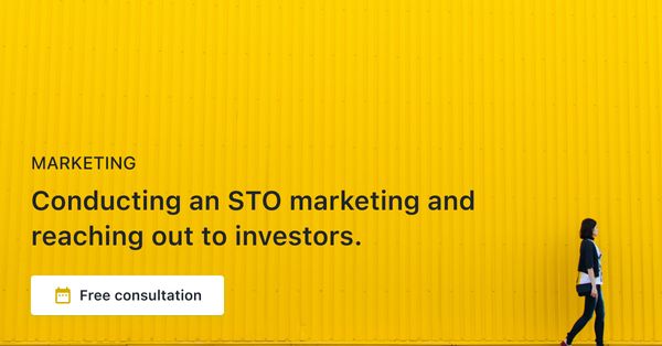 Conducting an STO marketing and reaching out to investors.